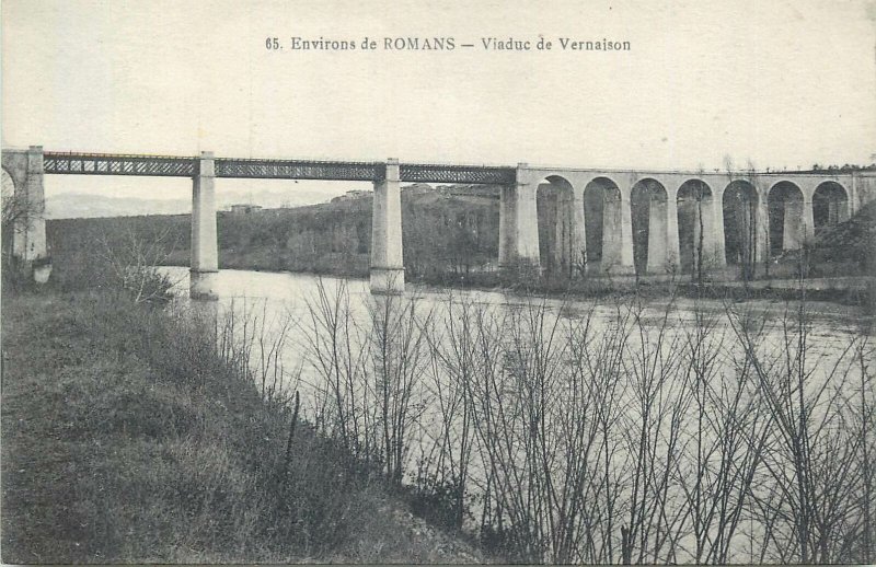 Postcard France environs de Romans Viaduc de Vernaison