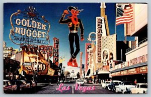 Golden Nugget  Las Vegas  Nevada  Casino  Fremont St.  1968    Postcard