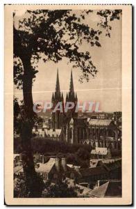 Old Postcard Quimper La Cathedrale view Frugy