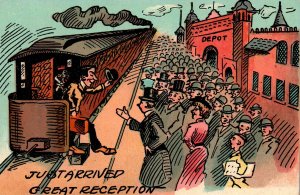 Comic - Just Arrived - Great Reception - in 1910