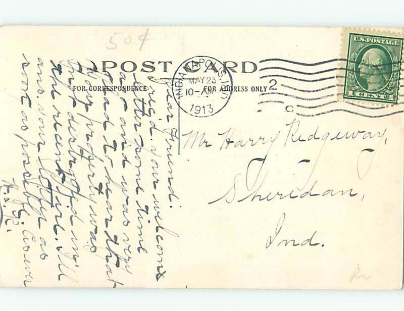 Divided-Back PENNANT POSTCARD Indianapolis Indiana IN HM5429