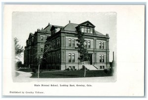 c1920's State Normal School Looking East Building Greeley Colorado CO Postcard