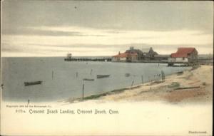 Crescent Beach CT Beach Landing Hand Colored Rotograph c1...