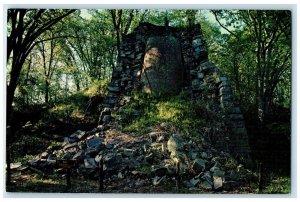 c1960 Iron Furnace Southeast Smelt Sandstone Civil War Illinois Vintage Postcard