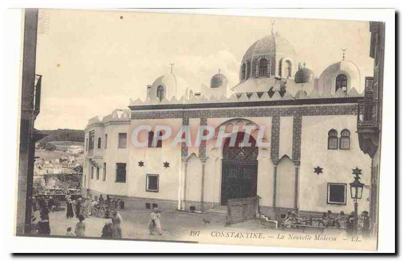 Algeria Constantine Old Postcard New Madrasa