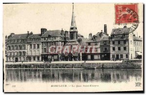 Old Postcard Honfleur Quai Saint Etienne