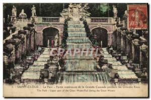 Postcard Old Saint Cloud The Park Superior Part of the Grand Cascade During t...