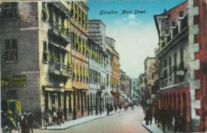 92295 - GIBRALTAR - VINTAGE   POSTCARD -  MAIN  STREET