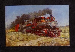 NV Virginia & Truckee Railroad Train nr Reno Nevada Postcard RR PC City