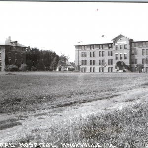 c1940s Knoxville, IA RPPC Federal Hospital Real Photo Postcard Iowa A158