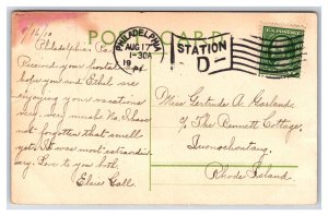 Night View Willow Grove Fountain Philadelphia PA 1910 DB Postcard S10