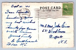 J91/ Fort Lee New Jersey Postcard c1940s New Overnight Cabins  423