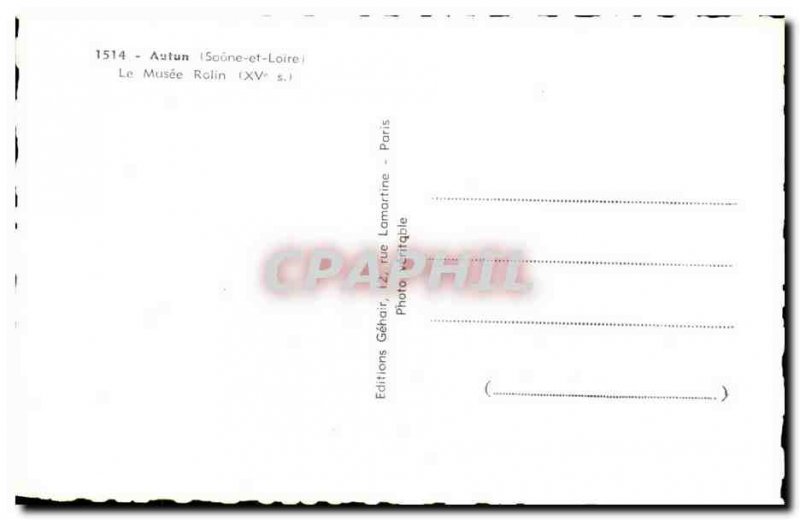 Old Postcard Autun Musee Rolin