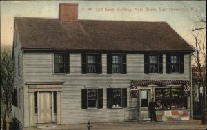 East Greenwich Rhode Island RI Old Bank Bldg Ice Cream Shop c1910 Postcard