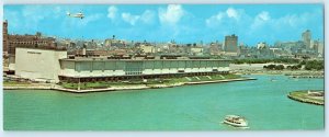 CHICAGO, Illinois IL ~ McCORMICK PLACE Lake Michigan 1964 ~ 3.5x9 Postcard