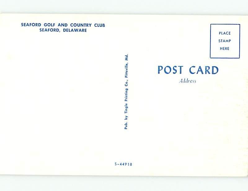 Unused Pre-1980 GOLF & COUNTRY CLUB Seaford Delaware DE v5575