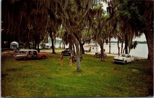 Half Moon Fish Camp Campground Oklawana FL c1961 Vintage Postcard S77