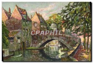 Old Postcard Bruges Quai Vert