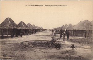 PC BRAZZAVILLE VILLAGE CHRETIEN FRENCH CONGO (a28475)