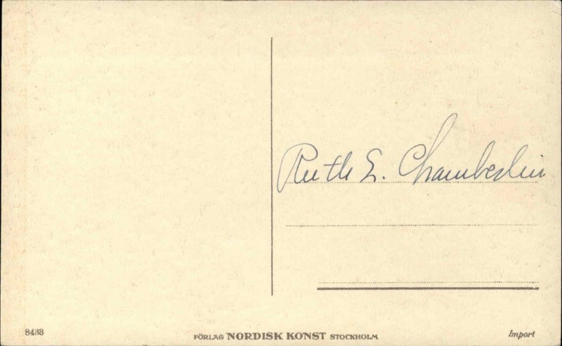 NORWAY GOD JUL CHRISTMAS A/s R Wallman Children Dancing VIBRANT COLOR PC