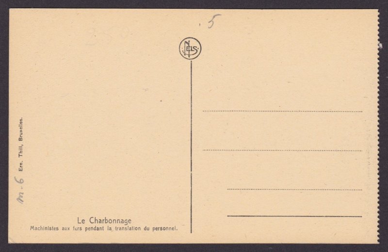 BELGIUM, Vintage postcard, Le Charbonnage (Coaling)