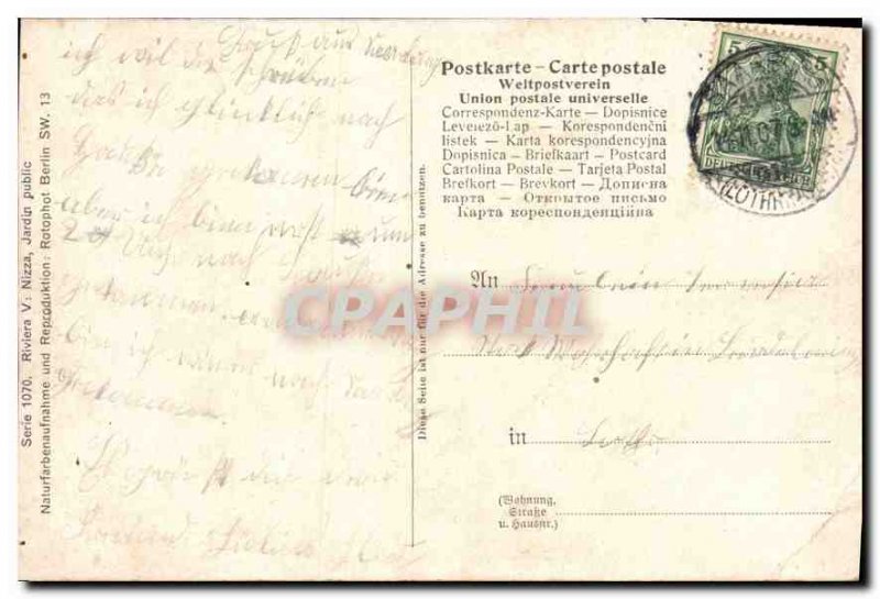 Old Postcard Nizza park