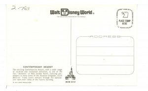 FL - Orlando, Walt Disney World. Contemporary Resort
