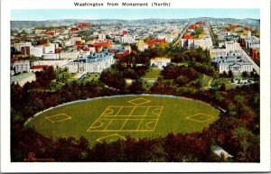 Vtg Washington DC View from Monument Looking North 1920s Postcard