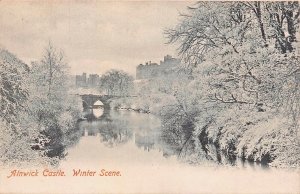 ALNWICK CASTLE NORTHAMPTONSHIRE ENGLAND~WINTER SCENE ~ PHOTO POSTCARD