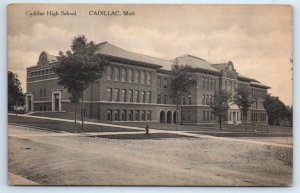 CADILLAC, Michigan MI ~ CADILLAC HIGH SCHOOL Wexford County - Albertype Postcard