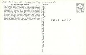 c1960 Postcard Metropolitan Beach Park, Lake St. Clair Harrison Twp Macomb Co MI