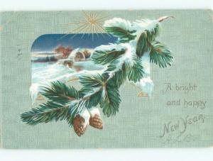 Divided-Back NEW YEAR SCENE Great Postcard AA2000