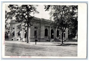 Clinton Iowa IA Postcard Post Office Building Exterior Scene c1905's Antique