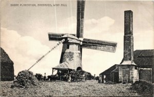 Postcard Barbados Sugar Plantation Wind Mill Chimney ~1910 M48