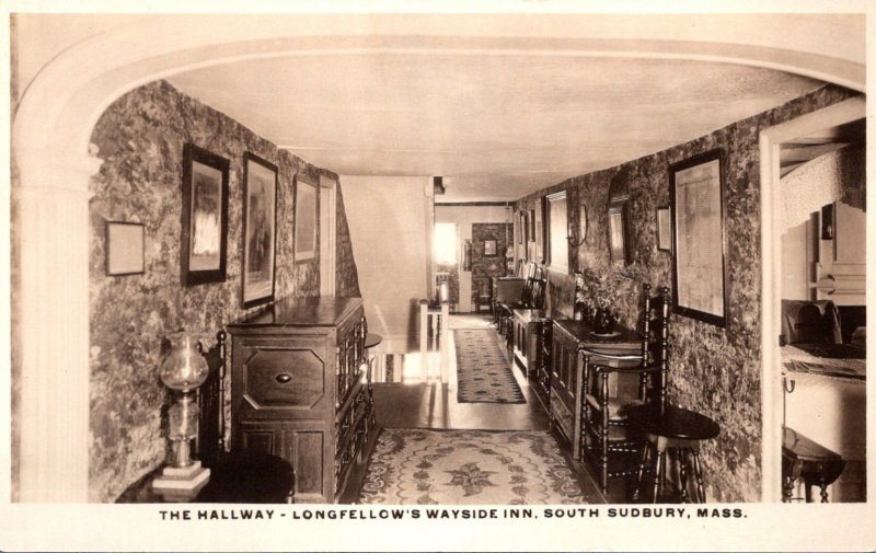 Massachusetts South Sudbury Longfellow's Wayside Inn The Hallway Real Photo