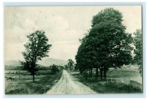 1910 Newport New Hampshire NH Country Road Excelsior Antique Postcard