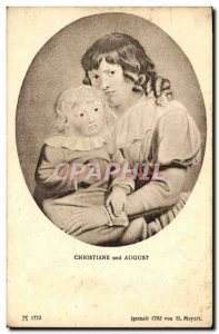 Postcard Old Christiane und August