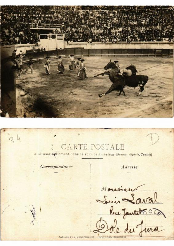 CPA Bullfighting - Bull Fight Scene - Photo Postcard (776033)