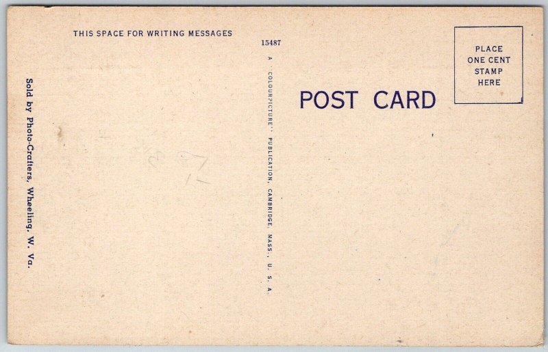 Wheeling West Virginia 1940s Postcard Mansion Oglebay Park