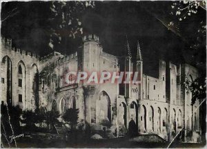 'Postcard Modern Vaucluse Avignon Popes'' Palace partial Night View'