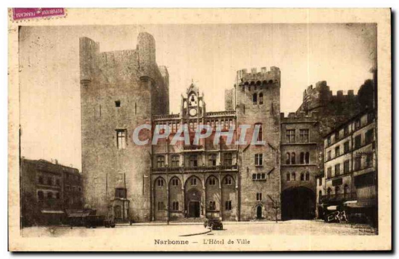 Old Postcard The Narbonne Hotel de Ville