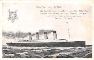 Steamer Titanic Ship White Star Liner Unused minimal wear