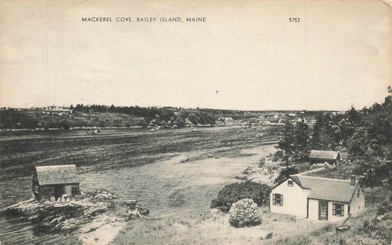 Mackerel Cove Bailey Island Maine  1960 Postmark VTG  P70