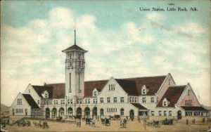 Little Rock AR Union RR Train Station Depot c1910 Postcard