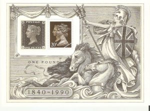 Postcard issued for the 150th anniversary of the Penny Black by British Post