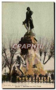 Old Postcard Alais Monument Poet Flortan