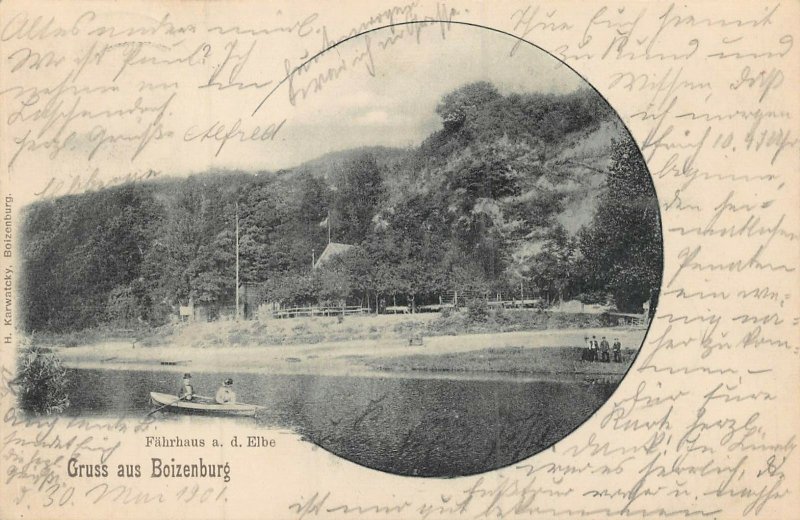 BOIZENBURG GERMANY~FAIRHAUS a d ELBE~1901 H KARWATCKY PHOTO POSTCARD