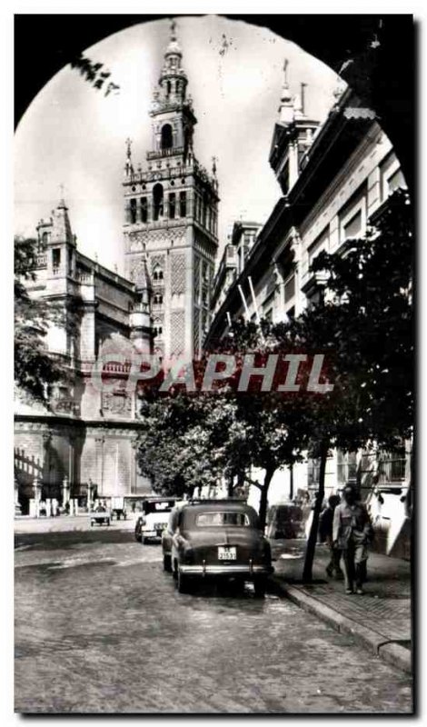 Old Postcard Spain Espana Spain La Giralda Sevilla desde el patio de Banderas