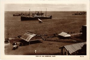 PC VIEW OF THE HARBOUR ADEN REAL PHOTO YEMEN (a31994)