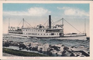 Nantucket MA, Steamer Gay Head, Steam Ship at Sea, Passenger Boat, 1910